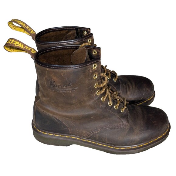 Dr Martens Boots Air Wair 11822 Brown Leather Men  SIZE 13 - Picture 3 of 5